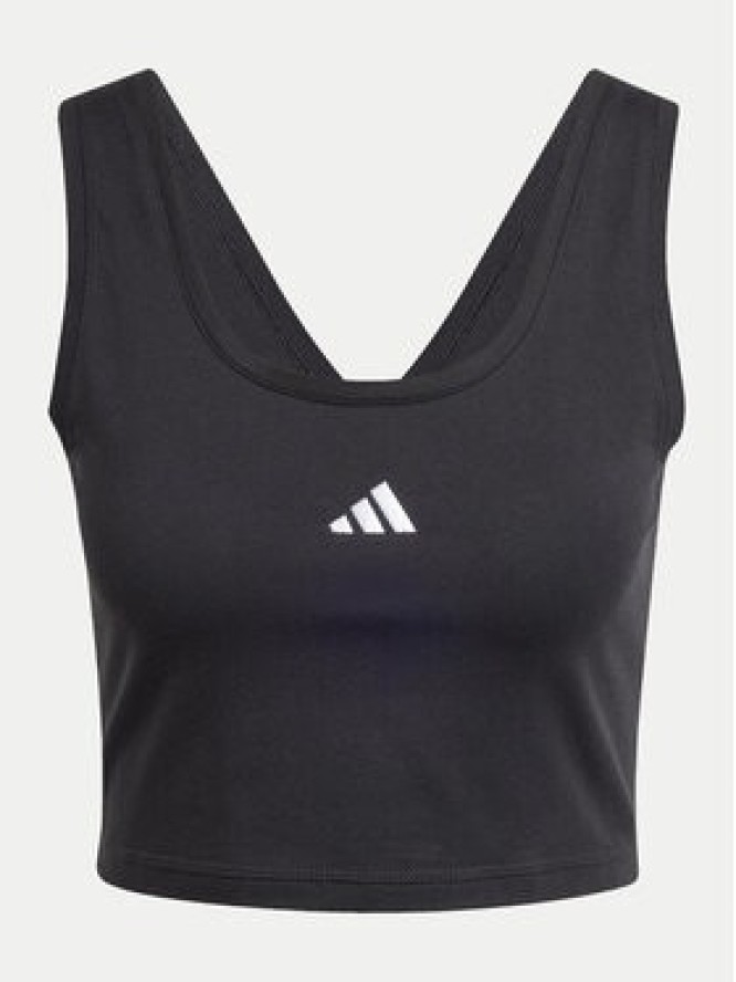 adidas Top Essentials Small Logo JE1321 Czarny Slim Fit