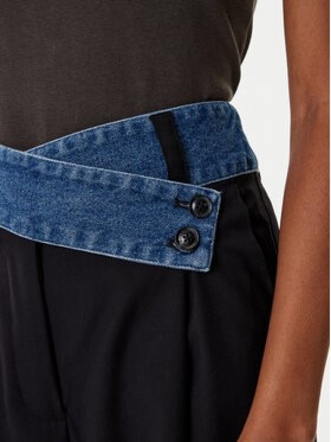 Desigual Spodnie materiałowe Denimwaist 25WWPW03 Czarny Wide Leg