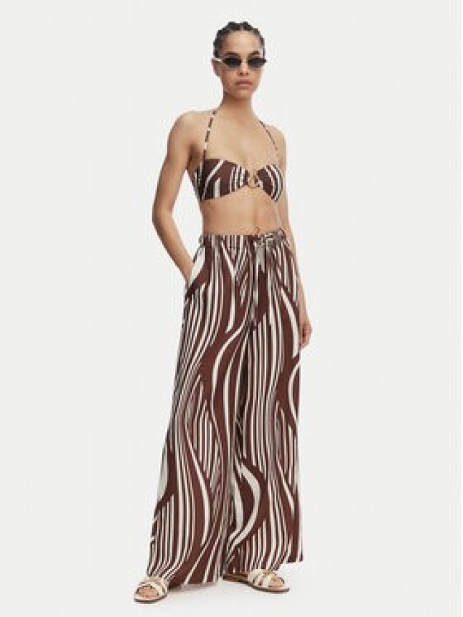 Seafolly Spodnie materiałowe Coastline 55541-PA Brązowy Wide Leg