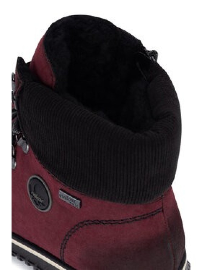 Rieker Trzewiki 74247-35 Bordowy