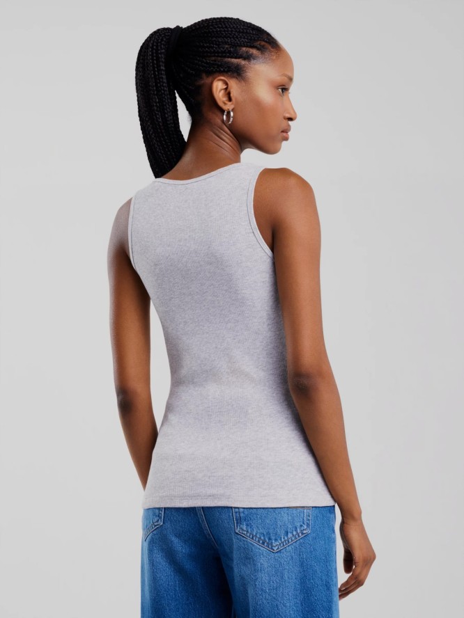 Koszulka damska na ramiączkach szara Alena 901