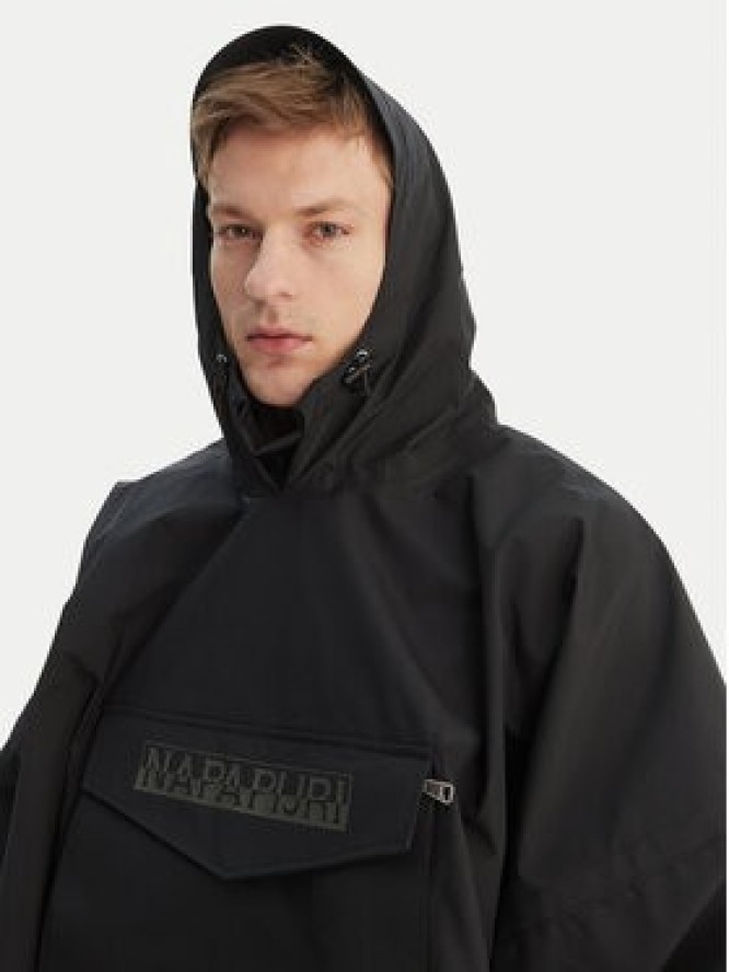 Napapijri Kurtka przeciwdeszczowa A-Raincape L NP0A4H4D9411 Czarny Oversize