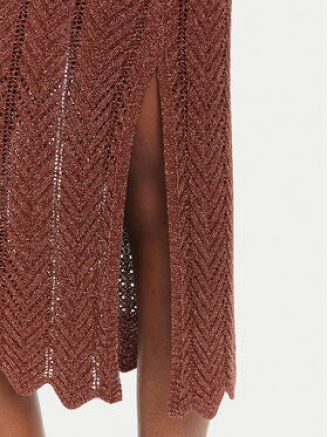 TWINSET Sukienka dzianinowa 251TT319A Brązowy Slim Fit