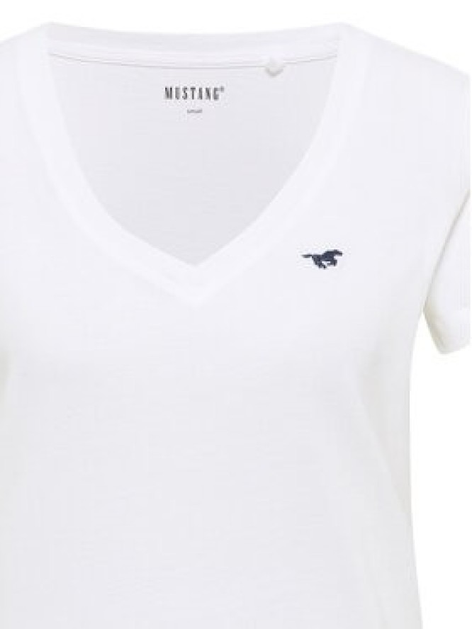 Mustang T-Shirt Beverly 1016517 Biały Slim Fit