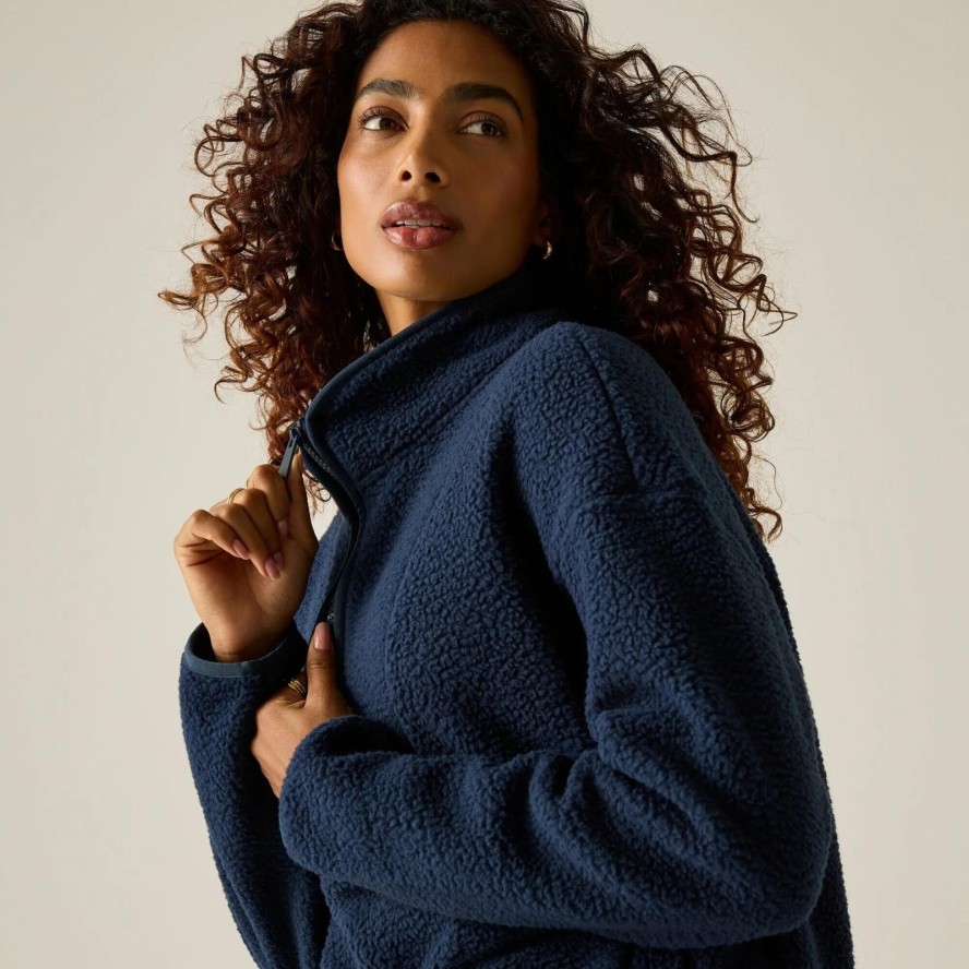 Damska bluza polarowa Frankie Borg Longline Half Zip