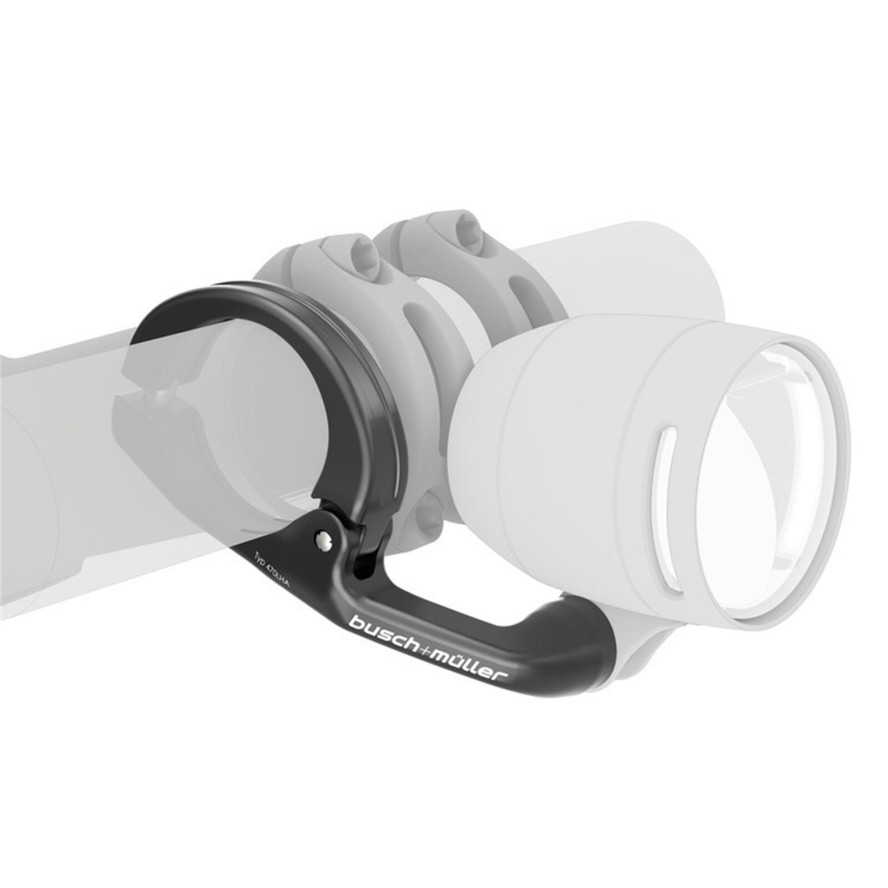 Busch + Müller aluminiowy uchwyt lampy na kierownicę 25,4/31,8 mm czarny