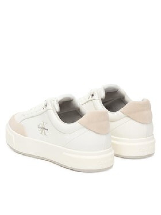 Calvin Klein Sneakersy Basket Cupsole Laceup Lth Mix YW0YW02023 Biały