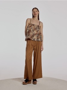 Lniany top - wielobarwny