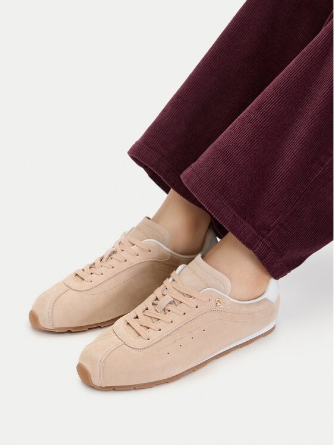 Tommy Hilfiger Sneakersy Th Bella Low Runner Suede FW0FW09189 Różowy