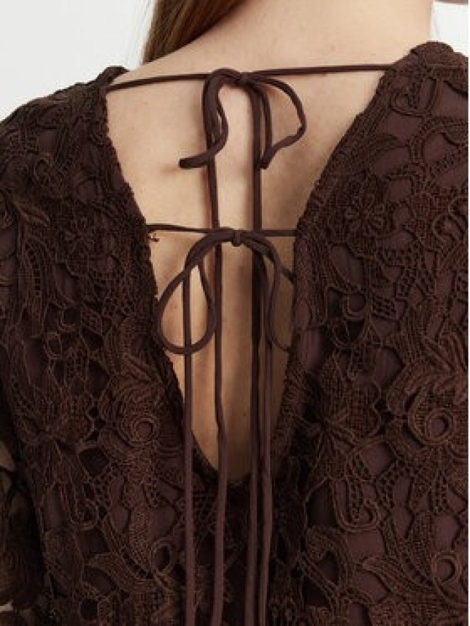 Bruuns Bazaar Bluzka Sago Wini BBW4516 Brązowy Slim Fit