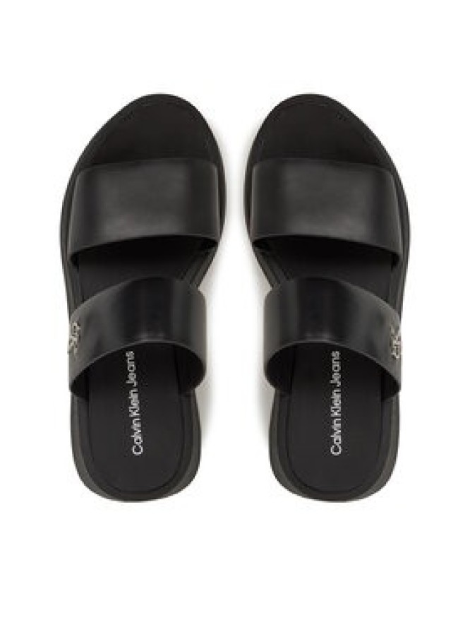 Calvin Klein Jeans Klapki Sandal Slide Double Strap YW0YW01694 Czarny