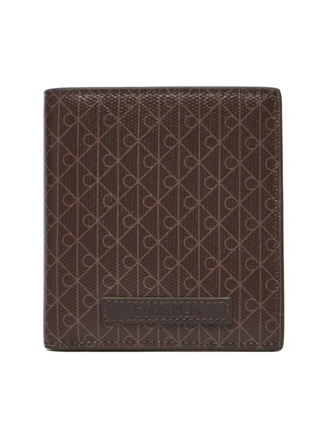 Calvin Klein Portfel Coated Ns Slim Billfold LV04D1084G Brązowy