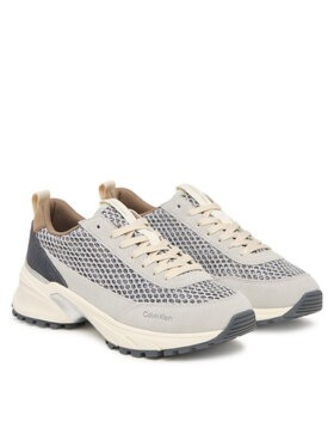 Calvin Klein Sneakersy Hike Runner Lace Up Techmix YW0YW02030 Beżowy