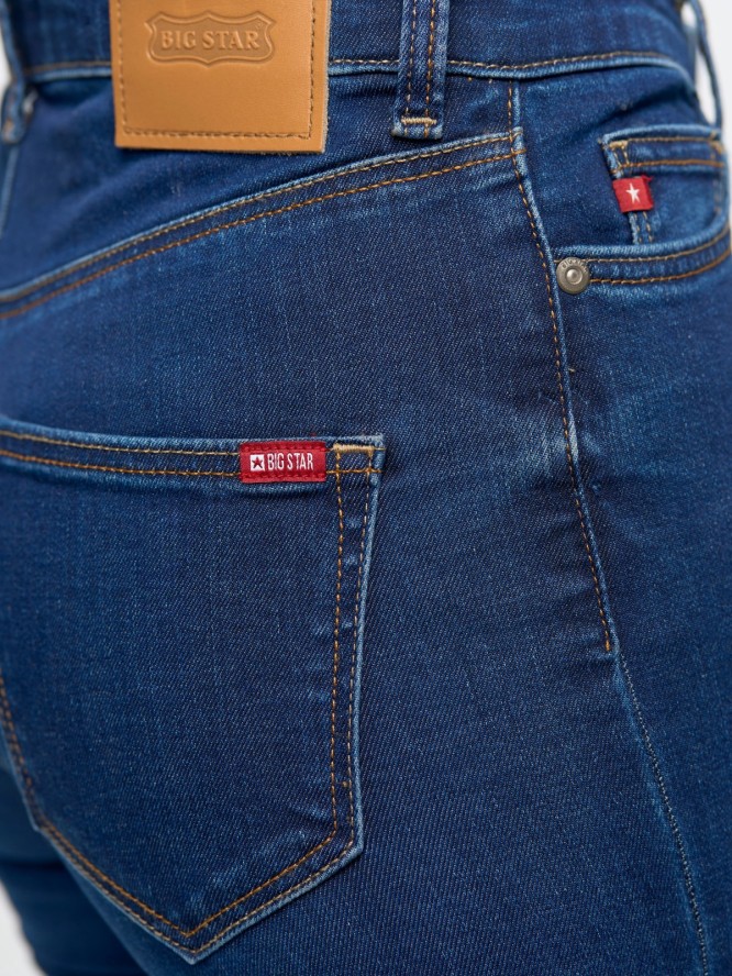 Jeansy damskie skinny z wysokim stanem granatowe Clara 658