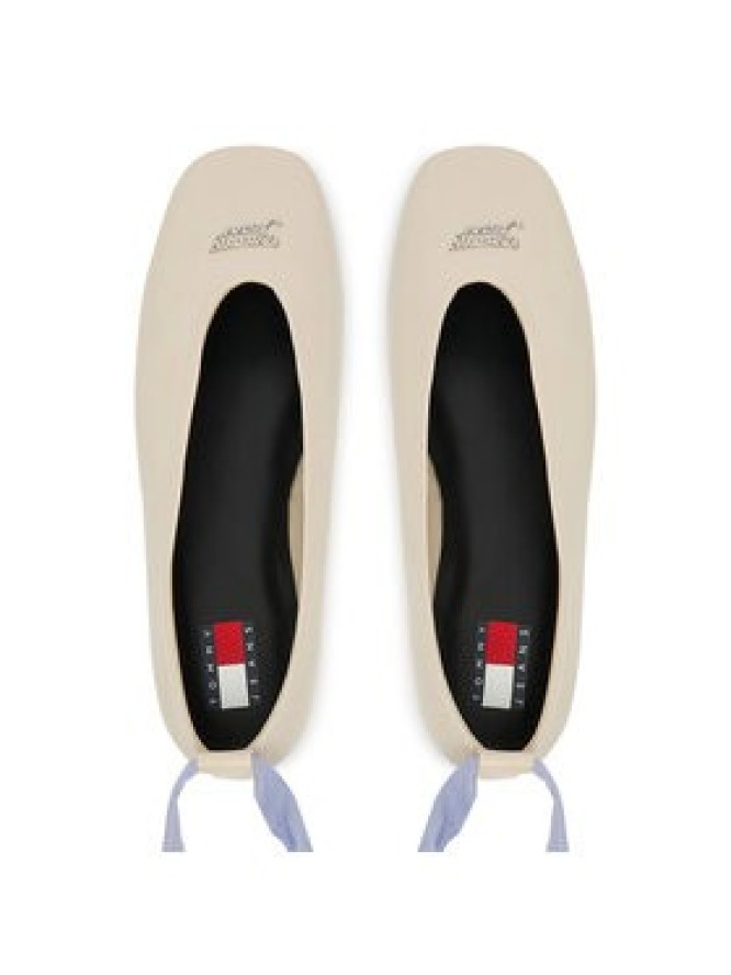 Tommy Jeans Baleriny Tjw Ballerina With Laces EN0EN02939 Écru