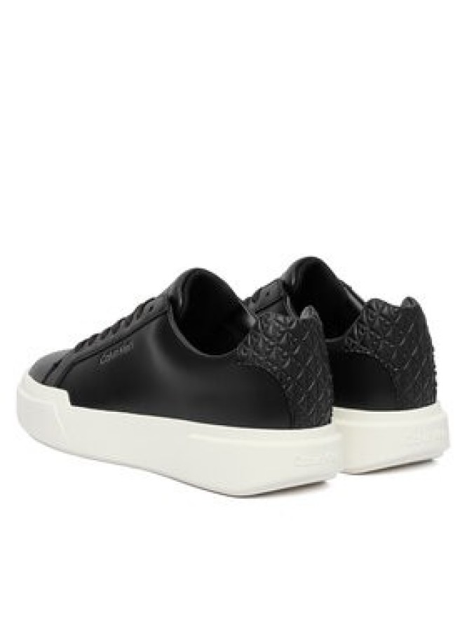 Calvin Klein Sneakersy Chunky Cupsole Laceup Lth Bt Aop YW0YW02036 Czarny