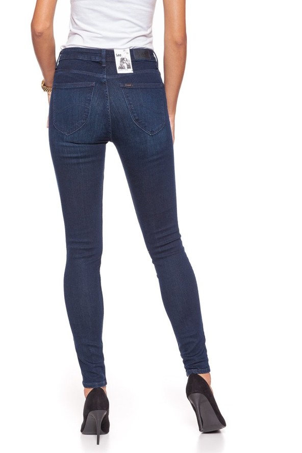 SPODNIE DAMSKIE LEE SCARLETT HIGH MIDNIGHT WORN L626KJMA