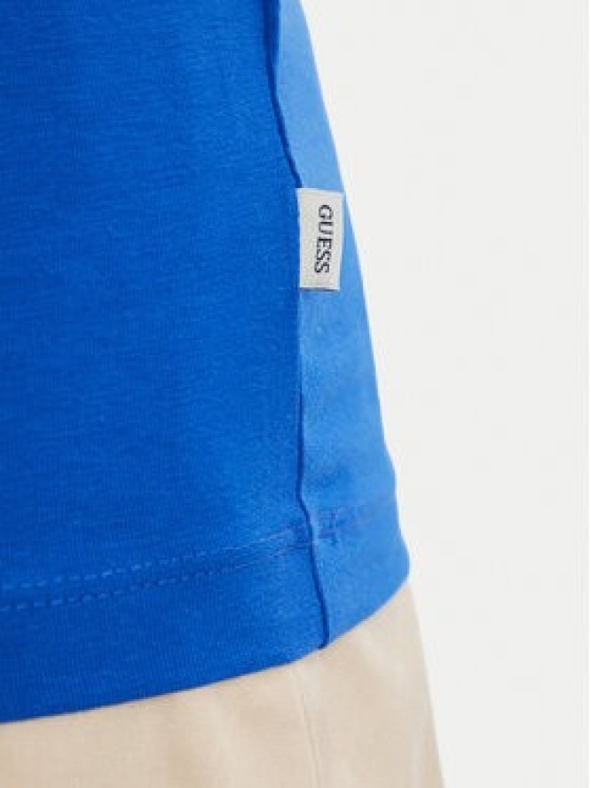 Guess Jeans T-Shirt W6YI16 K3995 Niebieski Slim Fit
