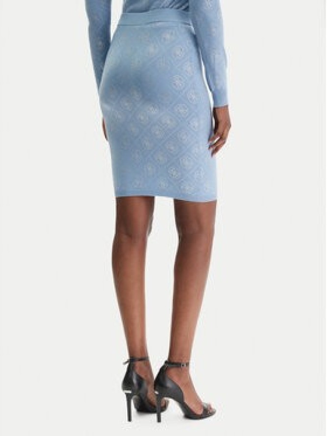 Guess Spódnica mini W6RD0O Z3JD2 Błękitny Regular Fit