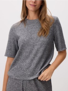 Dzianinowa bluzka - jasnoszary