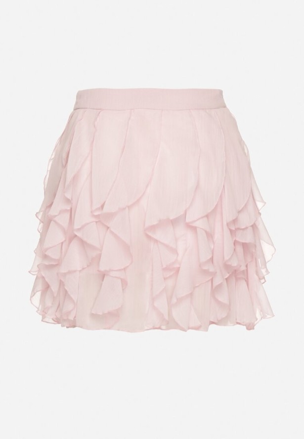 Różowe Spódnico-Szorty z Falbankami Vikavira