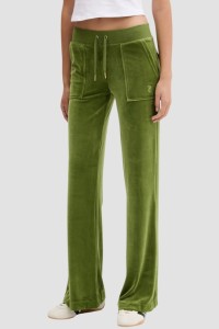 JUICY COUTURE Oliwkowe spodnie dresowe damskie Layla Low Rise, Rozmiar XS