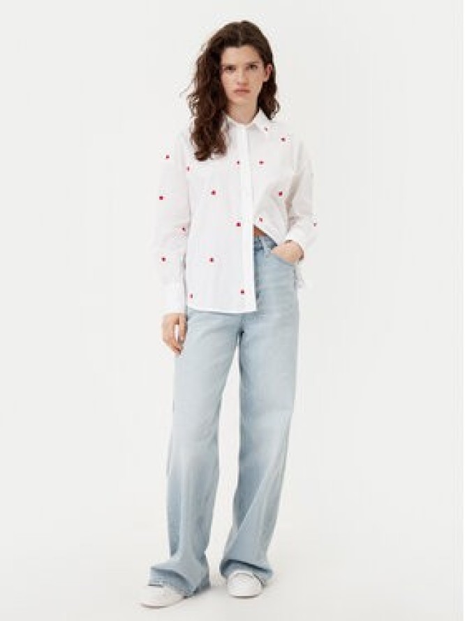 JDY Koszula Nelly 15330490 Biały Loose Fit