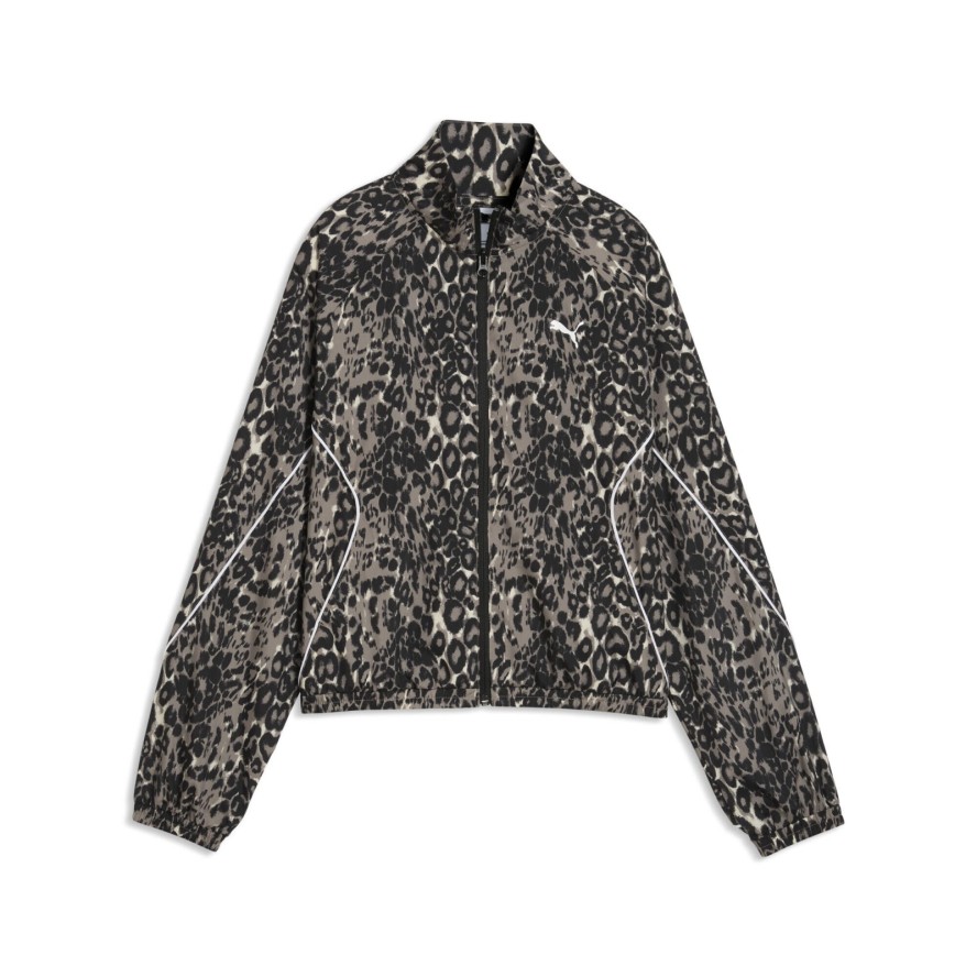 Damska luźna bluza dresowa z zamkiem PUMA Sport Animal Printed PUMA