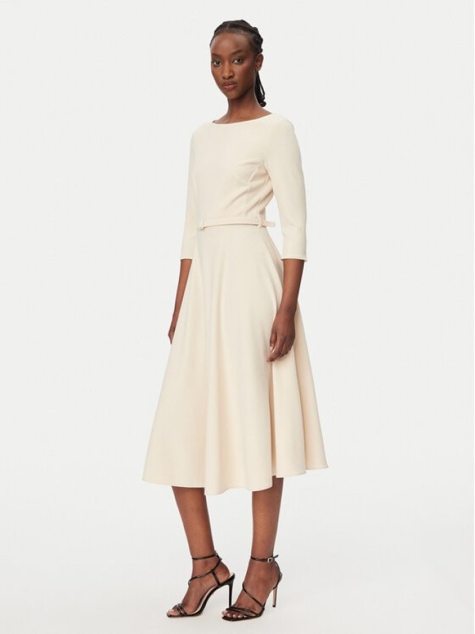 Rinascimento Sukienka koktajlowa CFC0127892003 Beżowy Regular Fit