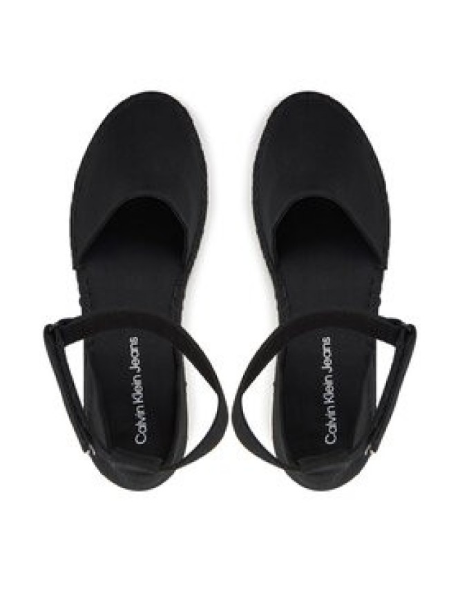 Calvin Klein Jeans Espadryle Flatform Espadrille Sling Mg YW0YW01735 Czarny
