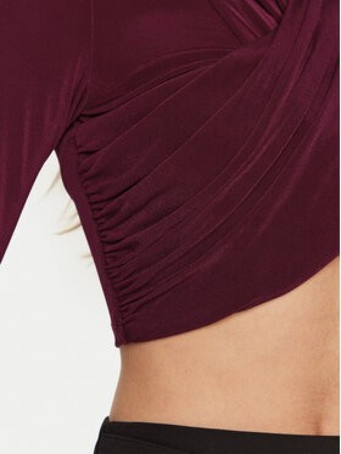 Bardot Bluzka 58746TB Bordowy Slim Fit