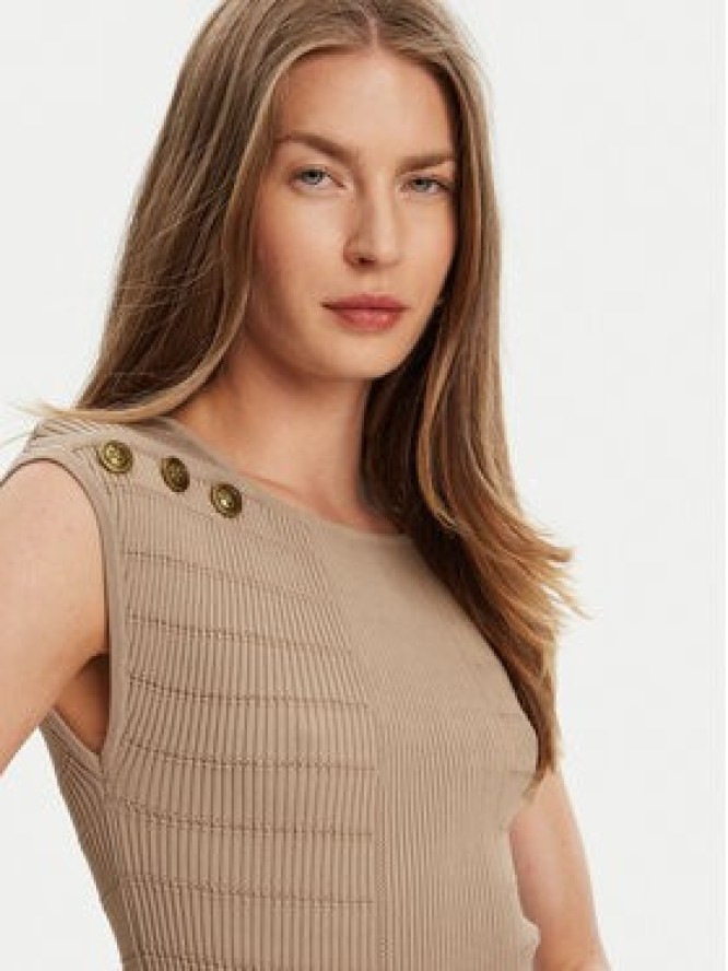 Guess Bluzka W5YR12 Z0130 Brązowy Regular Fit