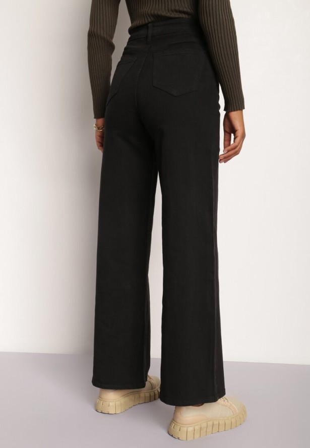 Czarne Jeansy Szerokie Phririope