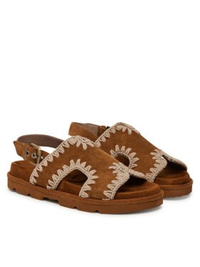 Mou Sandały Low bio sandal MU.SW631006A Brązowy