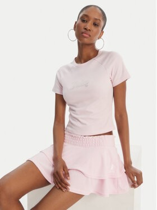 Juicy Couture T-Shirt Baby JCWCT126317 Różowy Slim Fit