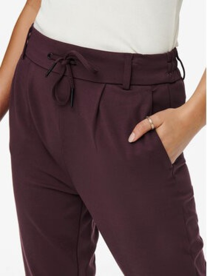 ONLY Spodnie materiałowe Poptrash 15115847 Bordowy Regular Fit