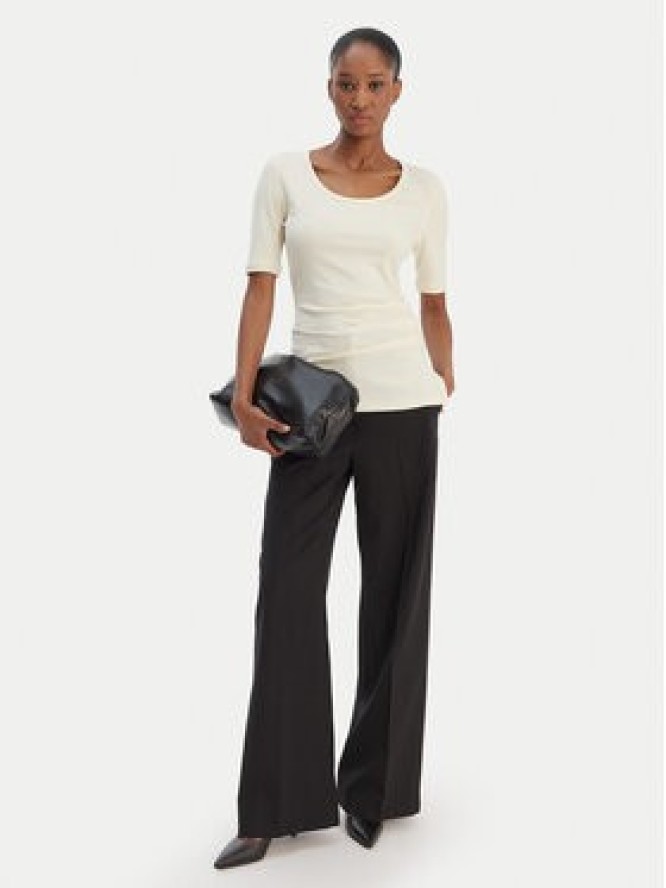 Calvin Klein Bluzka LV044E267G Beżowy Slim Fit