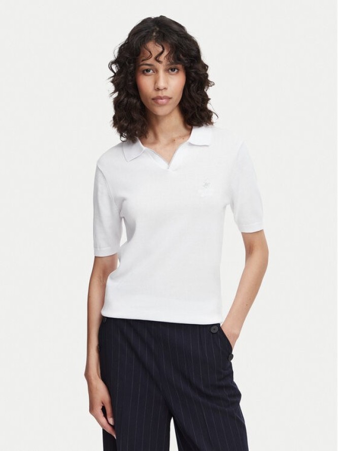 Beverly Hills Polo Club Polo P-SS26W-M550273 Biały Regular Fit