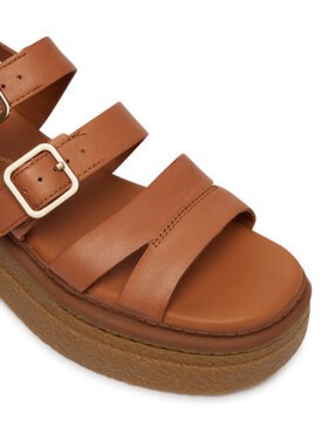 Clarks Sandały Evamar Strap 26185889 Brązowy
