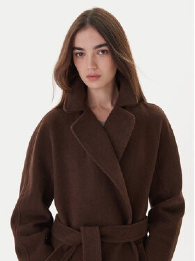 Weekend Max Mara Płaszcz wełniany Tempera 2525016082 Brązowy Regular Fit
