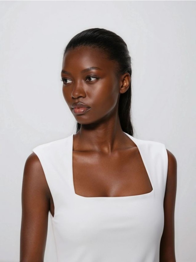 Gładki top - biały