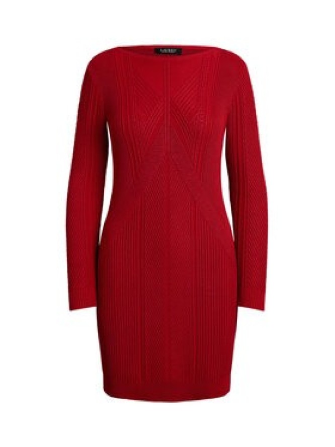 LAUREN RALPH LAUREN Sukienka dzianinowa 200971346001 Czerwony Slim Fit