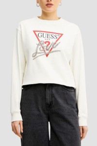 GUESS Biała bluza damska Love, Rozmiar L