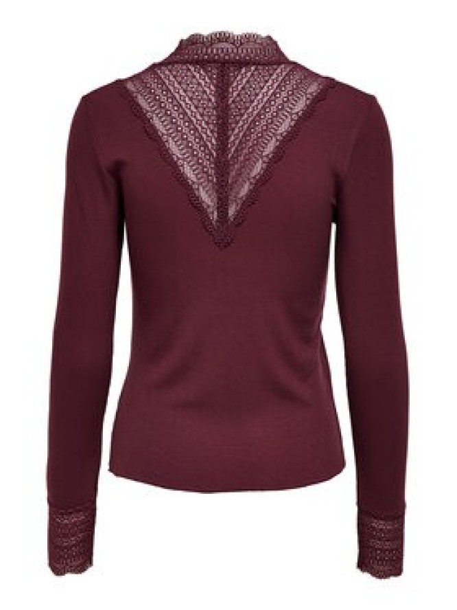 ONLY Bluzka Tilde 15207788 Bordowy Stretch Fit