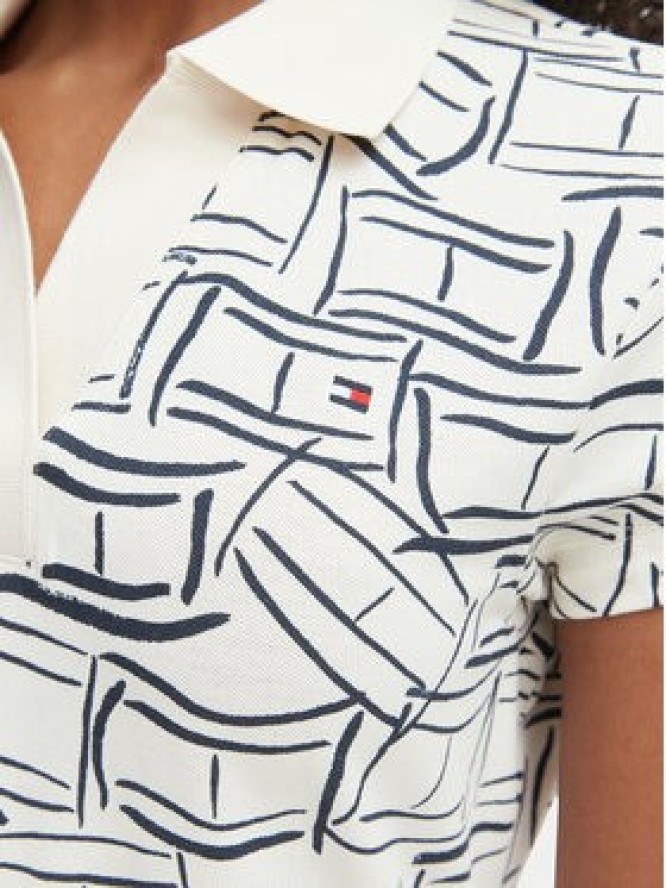 Tommy Hilfiger Sukienka codzienna 1985 Pique WW0WW49719 Beżowy jasny Regular Fit