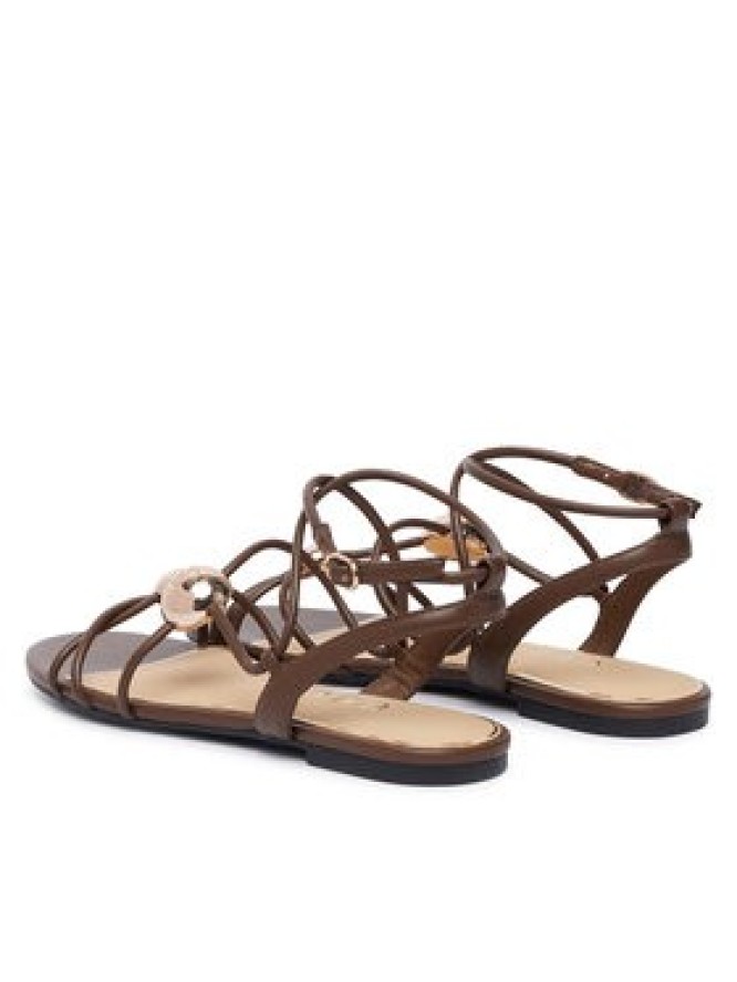 Guess Sandały FLTTAB ELE03 Brązowy