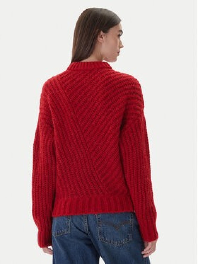 Mustang Sweter Erin 1017072 Czerwony Relaxed Fit