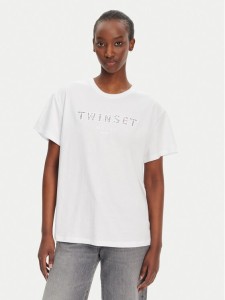 TWINSET T-Shirt 251TT2041 Biały Relaxed Fit