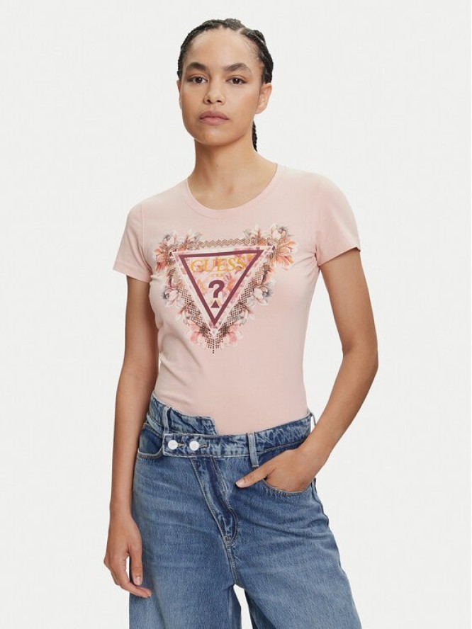 Guess T-Shirt W5YI08 J1314 Pomarańczowy Regular Fit