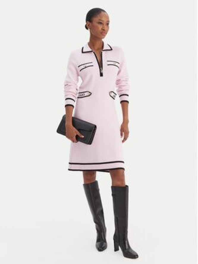 Liu Jo Sport Sukienka dzianinowa TF5251 MS59L Różowy Regular Fit